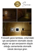 Fotoselli Gece Lambası Karanlıkta Otomatik Yanıp Sönen Aydınlığa Duyarlı Koridor Antre Loş Led Işık - 2