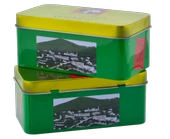 Katlanır Kapaklı Dekoratif 2 Adet Desenli Metal Saklama Kutusu (6,5x8x15cm) - 3