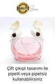 Sevimli Ayıcıklı Çocuk Suluğu Çift Kapaklı Pipetli Boyun Askılı Su Matarası Şişesi Beyaz Sticker - 2