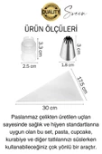 Uzun Ömürlü 10 Parça Paslanmaz Çelik Pasta Krema Sıkma Aparatı Seti Kesesi Torbası Dekoratif Süsleme - 2