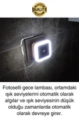 Fotoselli Gece Lambası Karanlıkta Otomatik Yanıp Sönen Aydınlığa Duyarlı Koridor Antre Loş Led Işık - 2