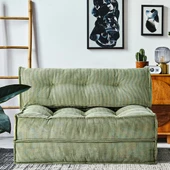 Homedius Mocca Fitilli Kadife Çift Kişilik Katlanır Yatak Olabilen Koltuk-Çağla Yeşili thumbnail 1