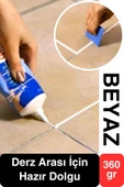 Premium Fayans Arası Beyaz Hazır Derz Dolgu Gaga Uç Tüp Mermer Mutfak Banyo Zemin Duvar Onarıcı - 1
