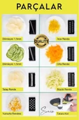 11 Parça Paslanmaz Fonksiyonel Süzgeçli Rende Hazneli Doğrayıcı Sebze Salata İçin Pratik Mutfak - 6