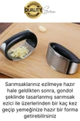 Premium Kolay Kullanımlı Yeni Nesil Sarımsak Rendesi Zencefil Öğütücü Ezici Paslanmaz Çelik Gondol - 3