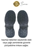 Çelik Burunlu Süet Deri İş Ayakkabısı Rahat Konforlu Hafif Ergonomik Cırtlı Nefes Alabilen Güvenli - 3