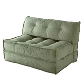 Homedius Mocca Fitilli Kadife Çift Kişilik Katlanır Yatak Olabilen Koltuk-Çağla Yeşili thumbnail 3