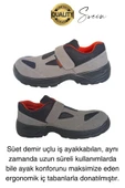 Çelik Burunlu Süet Deri İş Ayakkabısı Rahat Konforlu Hafif Ergonomik Cırtlı Nefes Alabilen Güvenli - 5