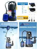 2in1 Kombine Dalgıç Pompa QSB900 İbeltech 900W Plastik Gövdeli Kirli ve Temiz Su Dalgıç Pompası - 1