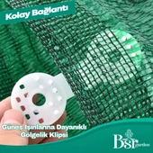 100 Adet Beyaz Gölgelik Klipsi Uv Katkılı ( Güneşe Karşı Dayanıklı ) Bsr Garden - 3