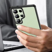 Galaxy S25 Ultra Kılıf Kamera Korumalı Şeffaf Arka Yüzey Zore New Roll Kapak - 9