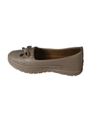YAZKIŞ Kadın Siyah Krem Cilt Comfort Taban Üzeri Tokalı Babet - 8