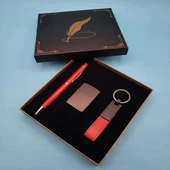Kırmızı Anahtarlık Çakmak Ve Touchpen Kalem - 1