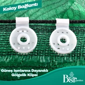 250 Adet Beyaz Gölgelik Klipsi Uv Katkılı ( Güneşe Karşı Dayanıklı ) Bsr Garden - 2