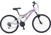Salcano Helen 24 Jant 21 Vites V-fren Bayan Dağ Bisikleti Çamurluk Hediyeli Pudra Pembe Mor thumbnail 2
