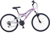 Salcano Helen 24 Jant 21 Vites V-fren Bayan Dağ Bisikleti Çamurluk Hediyeli Pudra Pembe Mor thumbnail 1