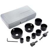 11 Parça Panç Seti Ağaç Kesme Testere Matkap Ucu Takımı Alçıpan Tavan Kesme thumbnail 1