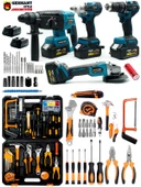 Germany Style 165 Parça Full Matkap-Taşlama-Hilti-Bijon Sökme El Aleti Seti - 1