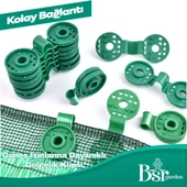 50 Adet Yeşil Gölgelik Klipsi Uv Katkılı ( Güneşe Dayanıklı ) Bsr Garden - 2