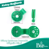 100 Adet Gölgelik Klipsi Yeşil Uv Katkılı ( Güneşe Dayanıklı ) Bsr Garden - 7