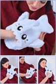 Shark Desenli Mavi Su Torbası Kılıfı Yumuşak, Rahatlatıcı ve Isı Terapisi (Termojel Hediyeli) - 5