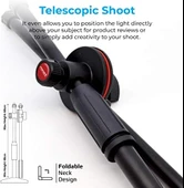 Promate Vlogpro - Vlog Çekim Kiti Profesyonel Mikrofonlu Stand Tripod LED Işıklı - 5
