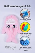 Shark Desenli Pembe Su Torbası Kılıfı Yumuşak, Rahatlatıcı ve Isı Terapisi (Termojel Hediyeli) - 6