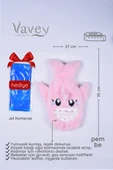 Shark Desenli Pembe Su Torbası Kılıfı Yumuşak, Rahatlatıcı ve Isı Terapisi (Termojel Hediyeli) - 4