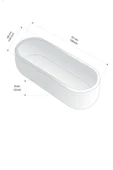Çok Amaçlı Beton Banyo Mutfak Wc Düzenleyici Tepsi 10x25 Cm - 3