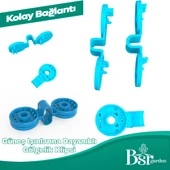 50 Adet Gölgelik Klipsi Mavi Uv Katkılı Bsr Garden - 4