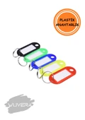 Wuvera Plastik Ekonomik Renkli Anahtarlık – İsim Yazmalı Etiketli (1 Adet) - 1