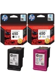 HP 650 SİYAH VE RENKLİ KARTUŞ SETİ (HP CZ101A +HP CZ102A) - 1