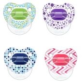 Wee Baby Şeffaf Desenli Damaklı Emzik No3 18+ - 1