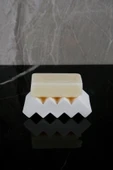 6 Parça Mermer Desenli Beton Banyo Seti Katı Sıvı Sabunluk Diş Fırçalığı Havluluk Tütsülük Tepsi - 6