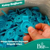 250 Adet Mavi Gölgelik Klipsi Uv Katkılı Bsr Garden - 1