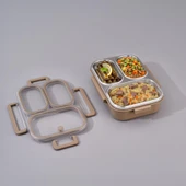 ARYILDIZ BENTO DİKDÖRTGEN LUNCH BOX YEMEK TERMOSU 3 BÖLMELİ HAKİ - 1