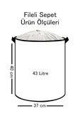 Safari 2 Fileli Çok Amaçlı Oyuncak Saklama Kutusu Çamaşır Sepeti Katlanır Düzenleyici Sepet 37x40 - 3