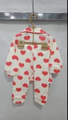 uğurböceğiçocuk Kalpli Baskılı Pijama Takım 2422 - 9