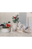 10 Parça Mermer Desenli Beton Banyo Seti Katı Sıvı Sabun Çöp Kovası Tuvalet Fırçası Tepsi Tütsülük - 3