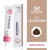 QUADDRO PROFESSİONAL QUADDRO PROFESSIONEL SAÇ BOYASI 6.31 KOYU ALTIN KÜLLÜ KUMRAL thumbnail 1