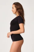 SİYAH MI Emay 5004 Soft Yarım Kollu Atlet - 2