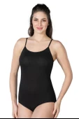 SİYAH MI Emay 1415 Modal Cotton Çıtçıtlı İnce Askılı Body - 1