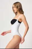 BEYAZ MI Emay 2043 Göğsü Açık Agraflı Body Korse thumbnail 2