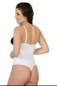 BEYAZ MI Emay 2076 Göğüsü Açık String Body Korse thumbnail 1