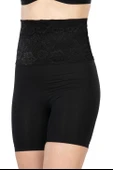 SİYAH MI Emay 2091 Önü Dantelli Yüksek Bel Boxer Korse thumbnail 1
