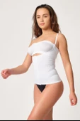 BEYAZ MI Emay 2030 Agraflı Göğsü Açık Atlet Korse - 2
