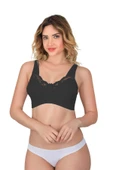 SİYAH MI Emay 181 B Dantelli Toparlayıcı Cotton Sütyen - 1