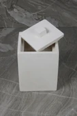 Beton Makyaj Pamuğu Kulak Pamuğu Düzenleyici Kapaklı Pamukluk Organizer - 6