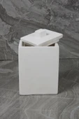 Beton Makyaj Pamuğu Kulak Pamuğu Düzenleyici Kapaklı Pamukluk Organizer - 2