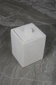 Beton Makyaj Pamuğu Kulak Pamuğu Düzenleyici Kapaklı Pamukluk Organizer - 4